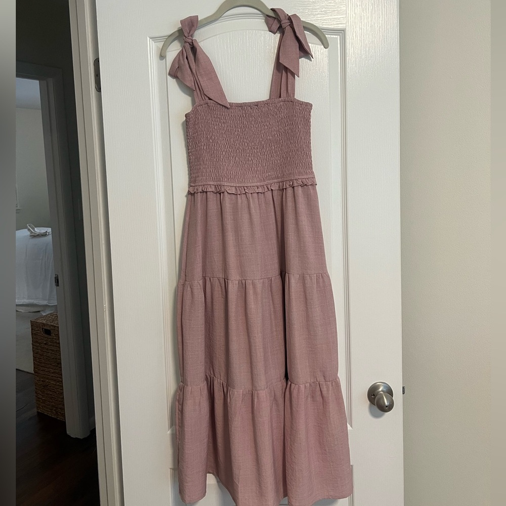Listicle Mauve Tiered Kids Dress